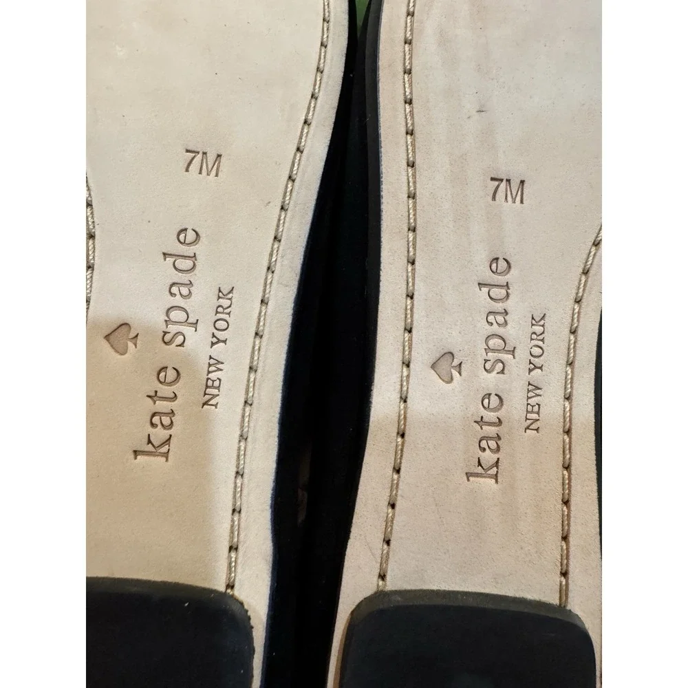 Kate‎ Spade New York Women's Freya Ballet Flat Black Suede Women's Size 7